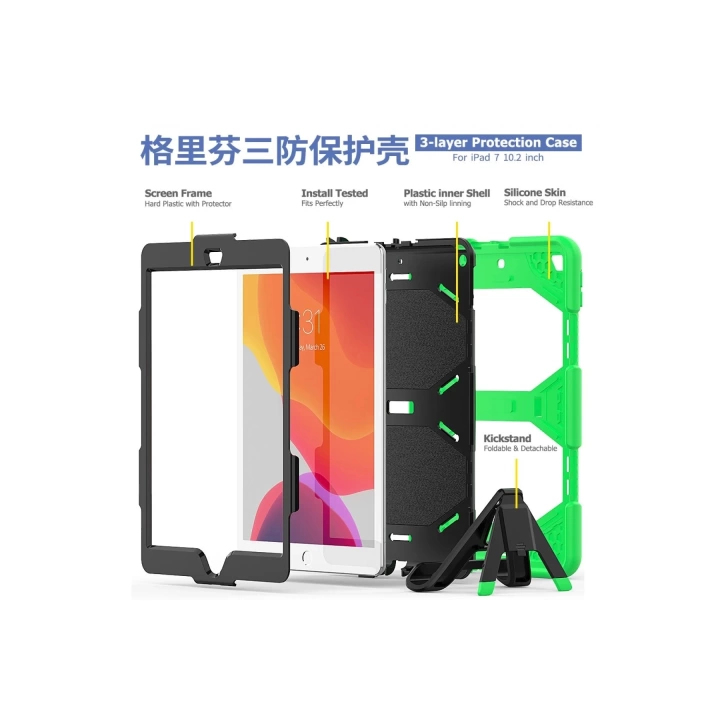 BFS  iPad 10.2 (7.nesil) Kılıf Griffin Tablet Kapak - Yeşil