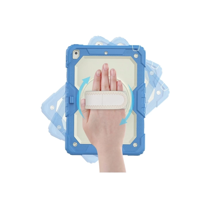 BFS  iPad 10.2 (7.nesil) Kılıf Strap New Tablet Kapak - Mavi