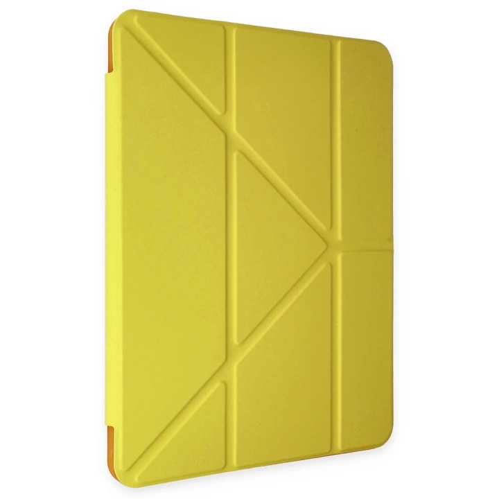 BFS iPad 10.2 (8.nesil) Kılıf Kalemlikli Mars Tablet Kılıfı - Açık Sarı