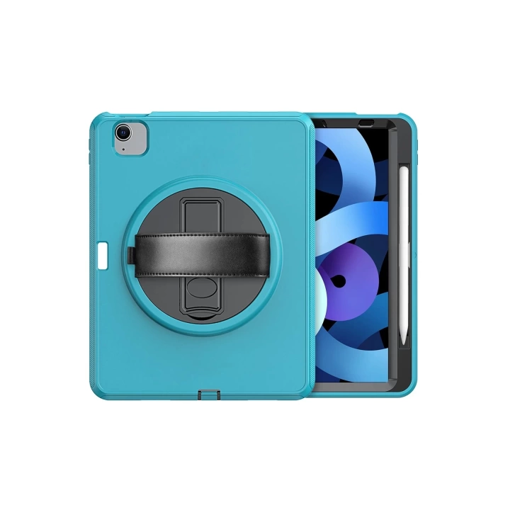 BFS  iPad 2022 10.9 (10.nesil) Kılıf Hand Strap Tablet Kılıfı - Turkuaz