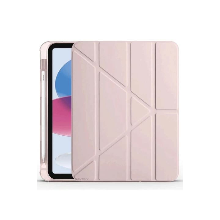 BFS iPad 2022 10.9 (10.nesil) Kılıf Kalemlikli Mars Tablet Kılıfı - Rose Gold