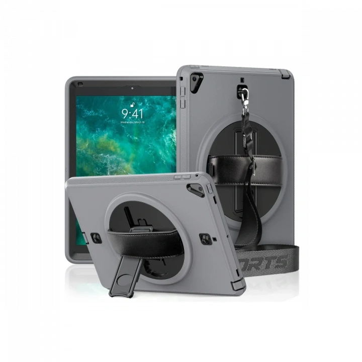 BFS  iPad 5 Air 9.7 Kılıf Strap-C Otterbox Tablet Kapak - Gri