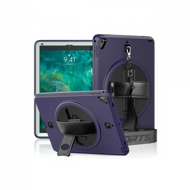 BFS  iPad 5 Air 9.7 Kılıf Strap-C Otterbox Tablet Kapak - Lacivert