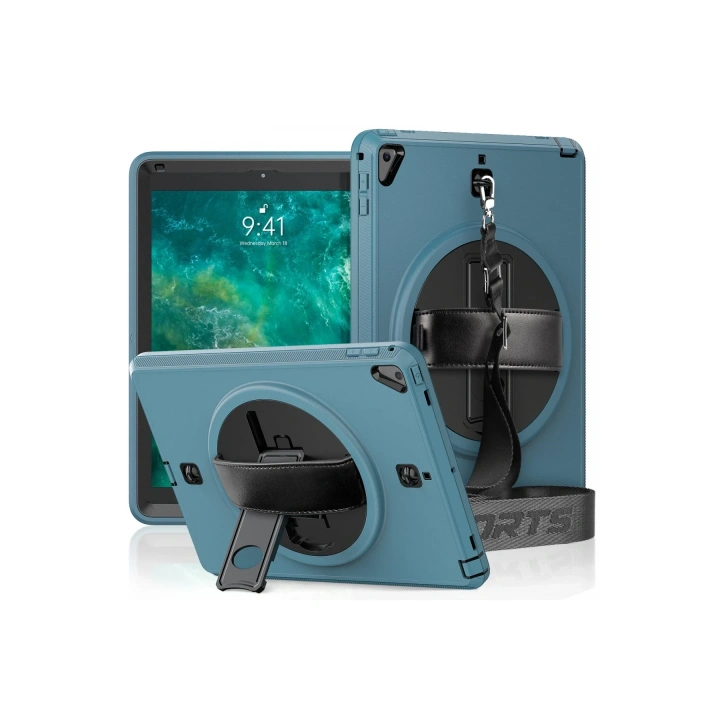 BFS  iPad 5 Air 9.7 Kılıf Strap-C Otterbox Tablet Kapak - Mavi