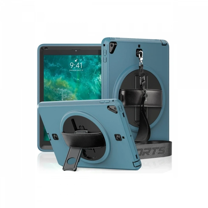 BFS  iPad 5 Air 9.7 Kılıf Strap-C Otterbox Tablet Kapak - Mavi