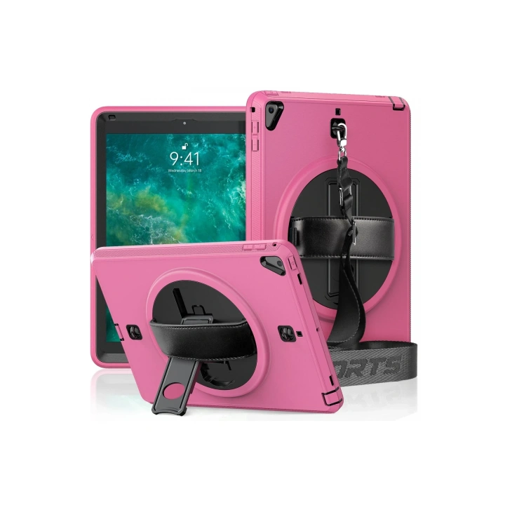 BFS  iPad 5 Air 9.7 Kılıf Strap-C Otterbox Tablet Kapak - Pembe