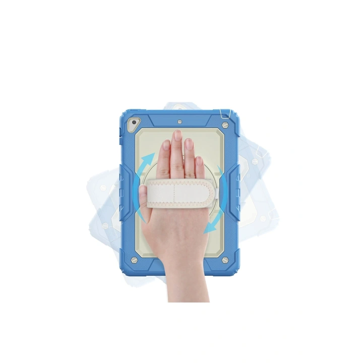 BFS  iPad 5 Air 9.7 Kılıf Strap New Tablet Kapak - Mavi