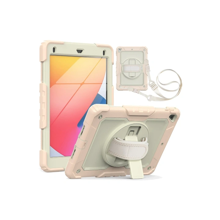 BFS  iPad 5 Air 9.7 Kılıf Strap New Tablet Kapak - Pembe