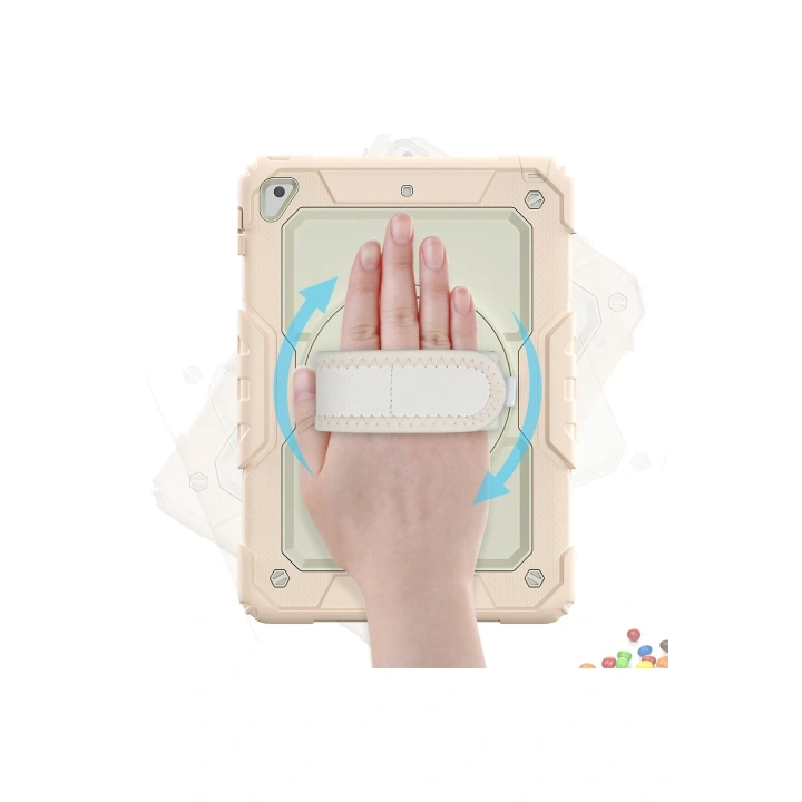 BFS  iPad 5 Air 9.7 Kılıf Strap New Tablet Kapak - Pembe