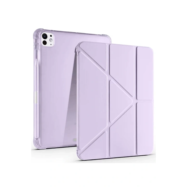 BFS  iPad Air 13 (2024) Kılıf Kalemlikli Mars Tablet Kılıfı - Lila