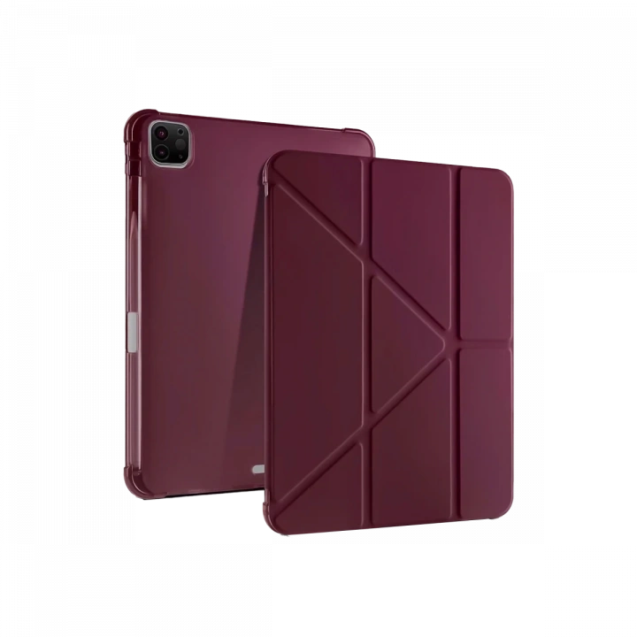 BFS  iPad Air 13 (2024) Kılıf Kalemlikli Mars Tablet Kılıfı - Mürdüm