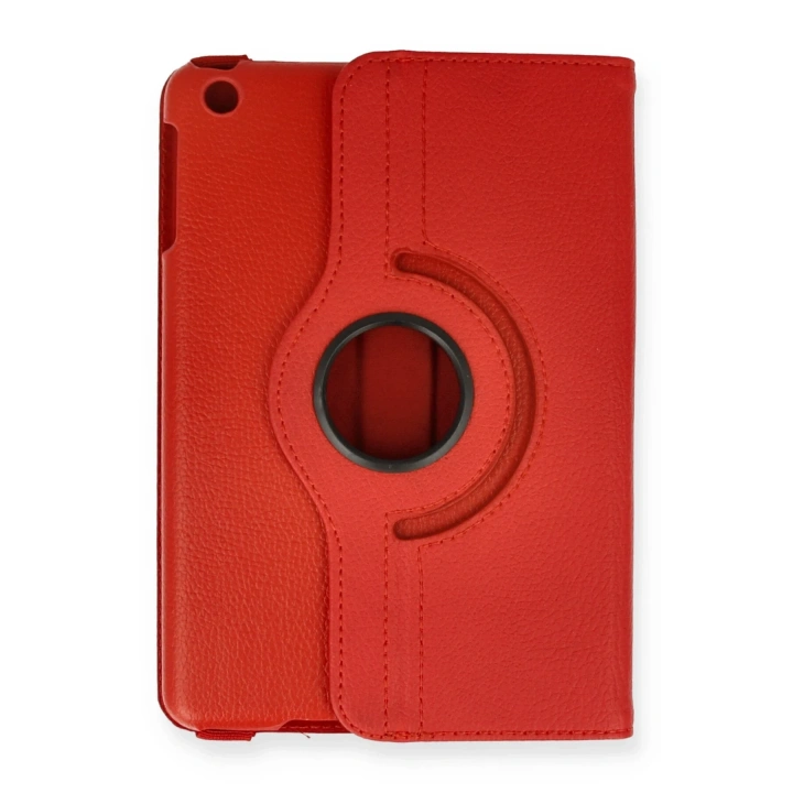 BFS  iPad Mini 1 Kılıf 360 Tablet Deri Kılıf - Kırmızı