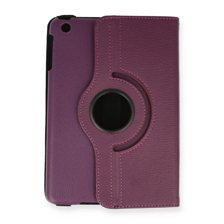 BFS  iPad Mini 1 Kılıf 360 Tablet Deri Kılıf - Mürdüm