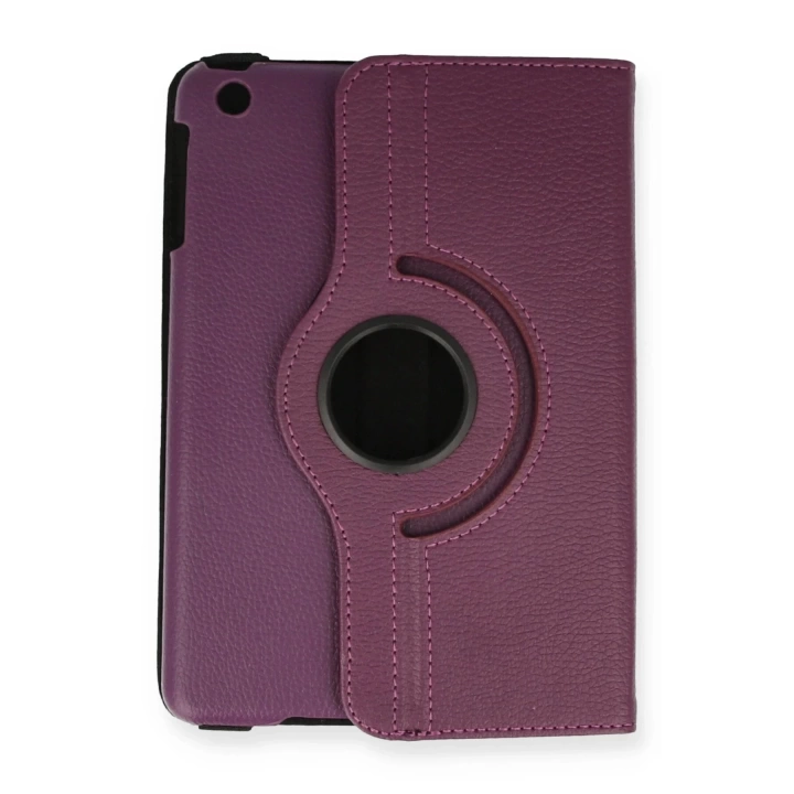 BFS iPad Mini 1 Kılıf 360 Tablet Deri Kılıf - Mürdüm