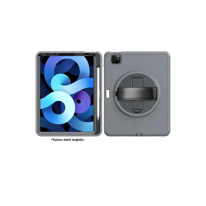 BFS  iPad Pro 11 (2018) Kılıf Hand Strap Tablet Kılıfı - Gri