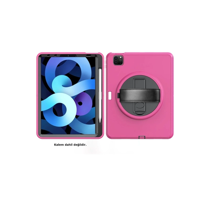 BFS  iPad Pro 11 (2018) Kılıf Hand Strap Tablet Kılıfı - Pembe