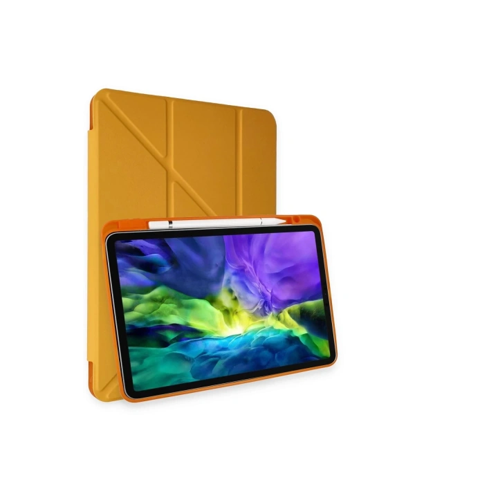 BFS iPad Pro 11 (2018) Kılıf Kalemlikli Mars Tablet Kılıfı - Sarı