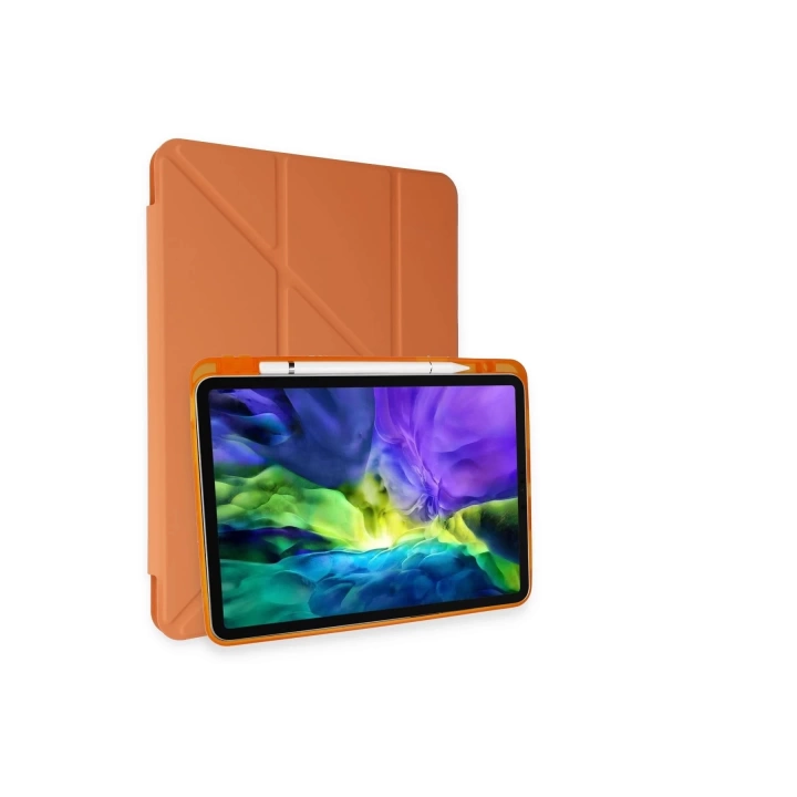 BFS iPad Pro 11 (2018) Kılıf Kalemlikli Mars Tablet Kılıfı - Turuncu