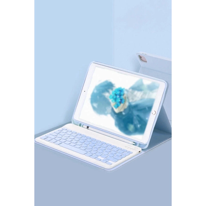 BFS  iPad Pro 11 (2022) Kılıf KC01 Smart Klavyeli Tablet Kılıfı - Mavi