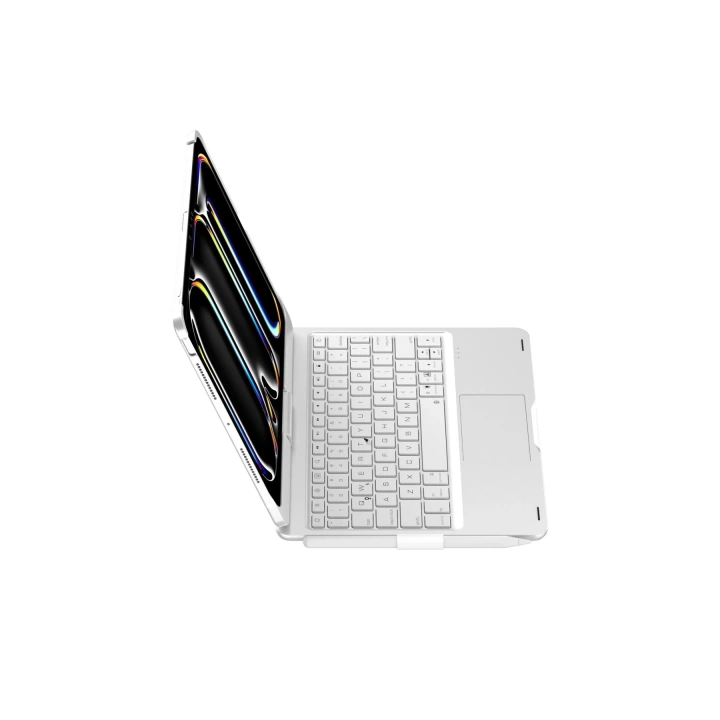 BFS  iPad Pro 11 (2024) F11 ATS Kılıf Magic Dönen Klavyeli Tablet Kılıf - Gümüş