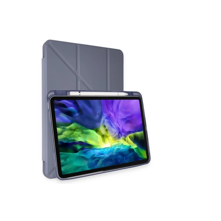 BFS  iPad Pro 11 (2024) Kılıf Kalemlikli Mars Tablet Kılıfı - Lila
