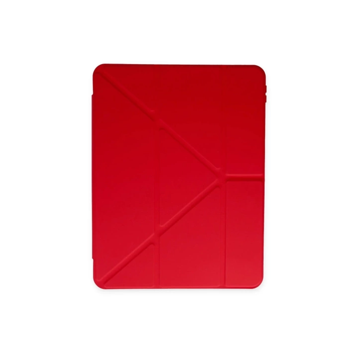 BFS  iPad Pro 12.9 (2021) Kılıf Kalemlikli Mars Tablet Kılıfı - Kırmızı