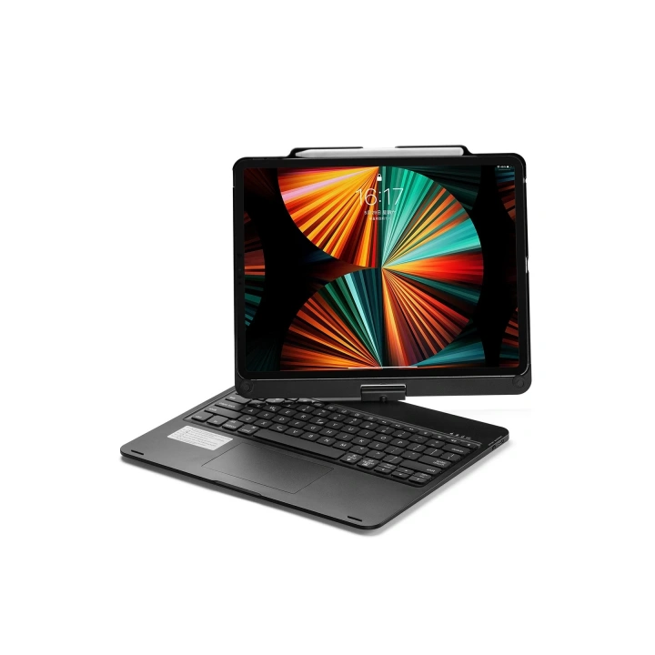 BFS  iPad Pro 12.9 (2021) Kılıf Magic Dönen Klavyeli Tablet Kılıf - Siyah