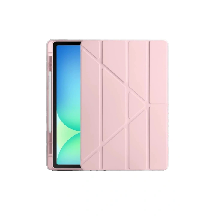 BFS iPad Pro 13 (2024) Kılıf Kalemlikli Hugo Tablet Kılıfı - Rose Gold