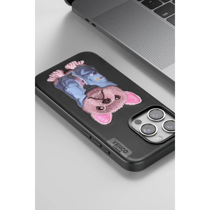BFS  iPhone 11 Cute Desenli Kapak - Koyu Kahve