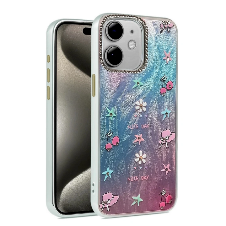 BFS iPhone 11 Kılıf Blade Aynalı Desenli Kapak - Desen 4