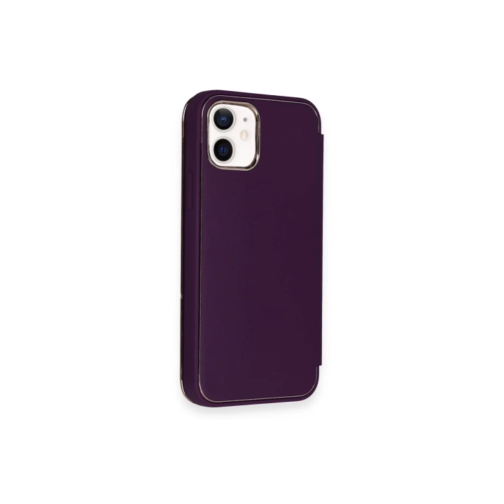 BFS  iPhone 11 Kılıf Dolpin Kapaklı - Derin Mor