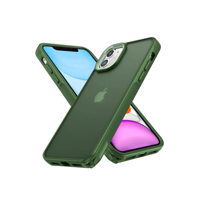 BFS  iPhone 11 Kılıf Elegant Kapak - Yeşil
