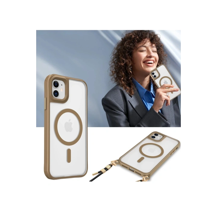 BFS iPhone 11 Kılıf Enka Magsafe Silikon Kılıf - Desert