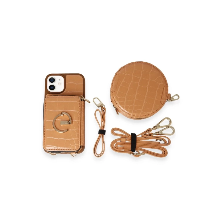 BFS  iPhone 11 Kılıf Ermes Kapak - Açık Turuncu