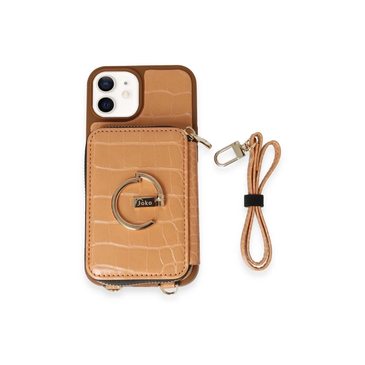 BFS  iPhone 11 Kılıf Ermes Kapak - Açık Turuncu