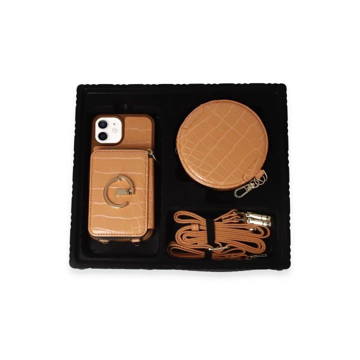 BFS  iPhone 11 Kılıf Ermes Kapak - Açık Turuncu