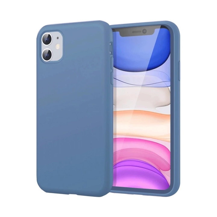 BFS  iPhone 11 Kılıf First Silikon - Mavi