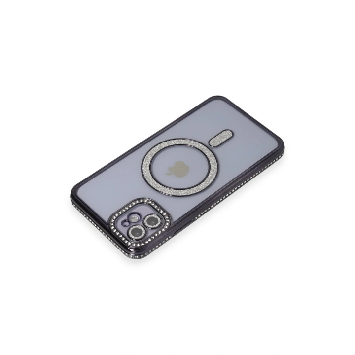 BFS  iPhone 11 Kılıf Joke Simli Magneticsafe Kılıf - Siyah