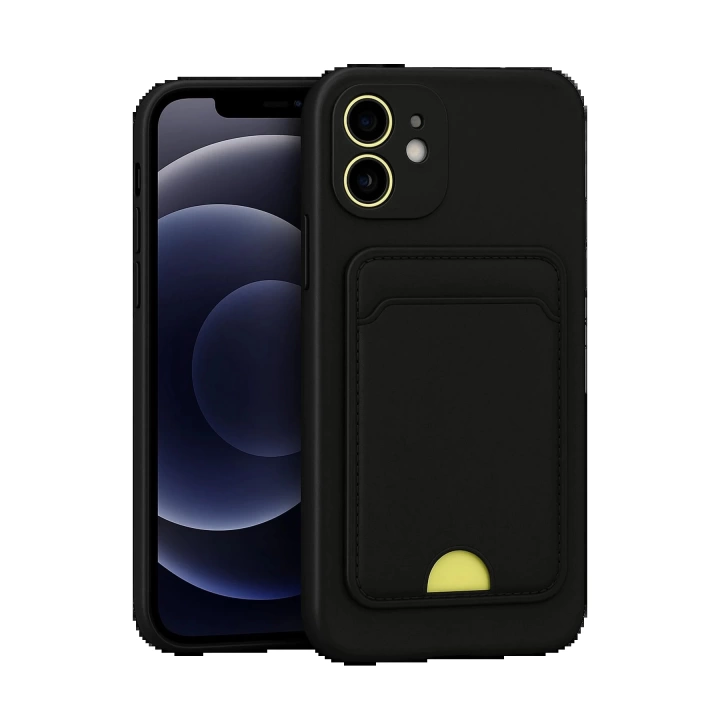 BFS  iPhone 11 Kılıf Kelvin Kartvizitli Silikon - Siyah