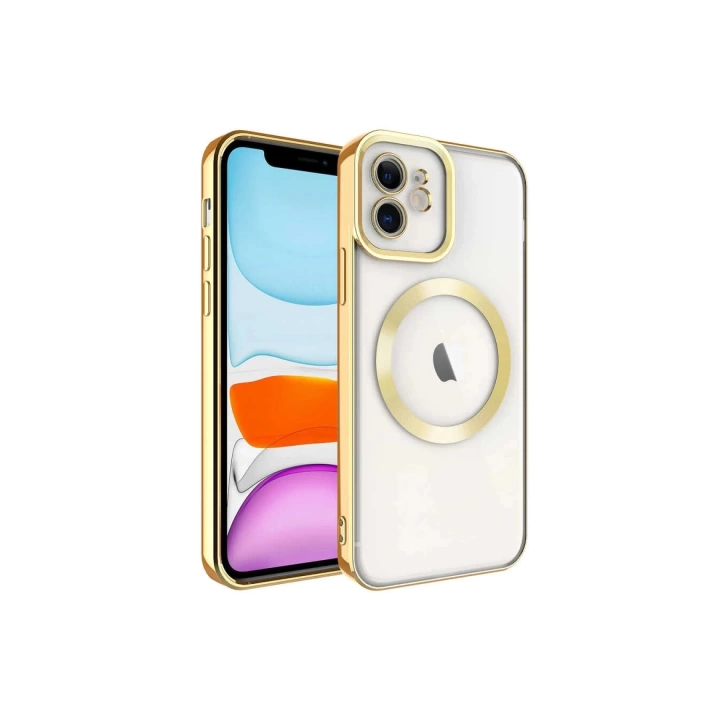 BFS  iPhone 11 Kılıf Kross Magneticsafe Kapak - Gold