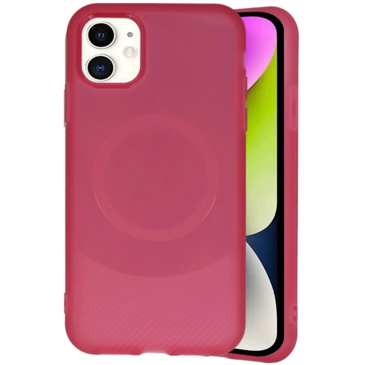 BFS  iPhone 11 Kılıf Maya Karbon Kapak - Bordo