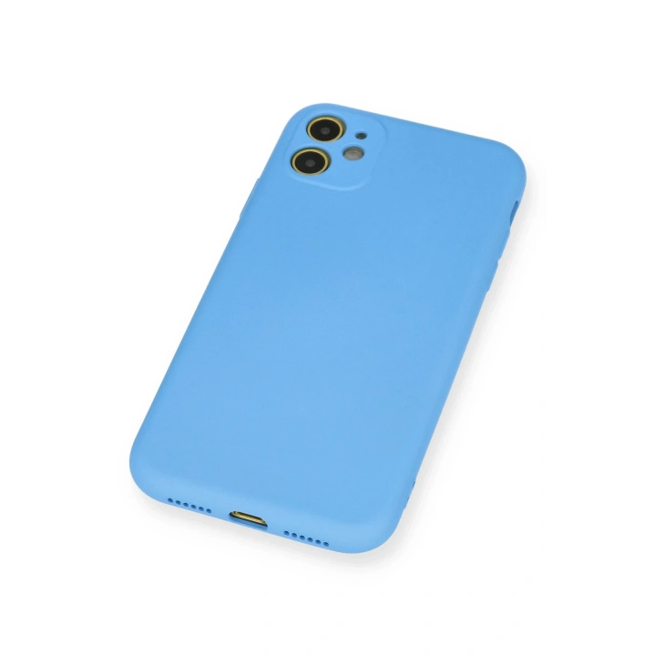 BFS  iPhone 11 Kılıf Nano içi Kadife Silikon - Mavi