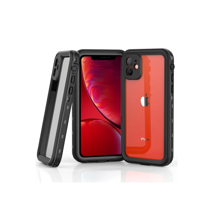 BFS  iPhone 11 Kılıf Red Pepper Su Geçirmez Kılıf - Siyah-Gri