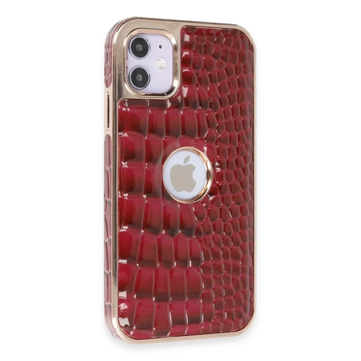 BFS  iPhone 11 Kılıf Snake Kapak - Bordo