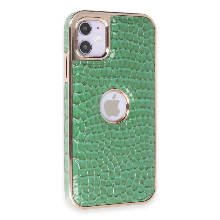 BFS  iPhone 11 Kılıf Snake Kapak - Koyu Yeşil