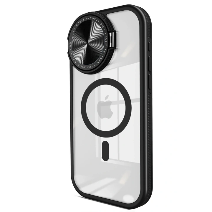 BFS iPhone 11 Kılıf Teleskop Lens Magsafe Silikon Kapak - Siyah