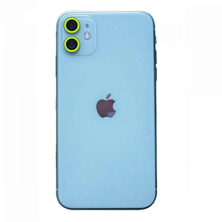 BFS  iPhone 11 Neon Fosforlu Kamera Lens - Yeşil