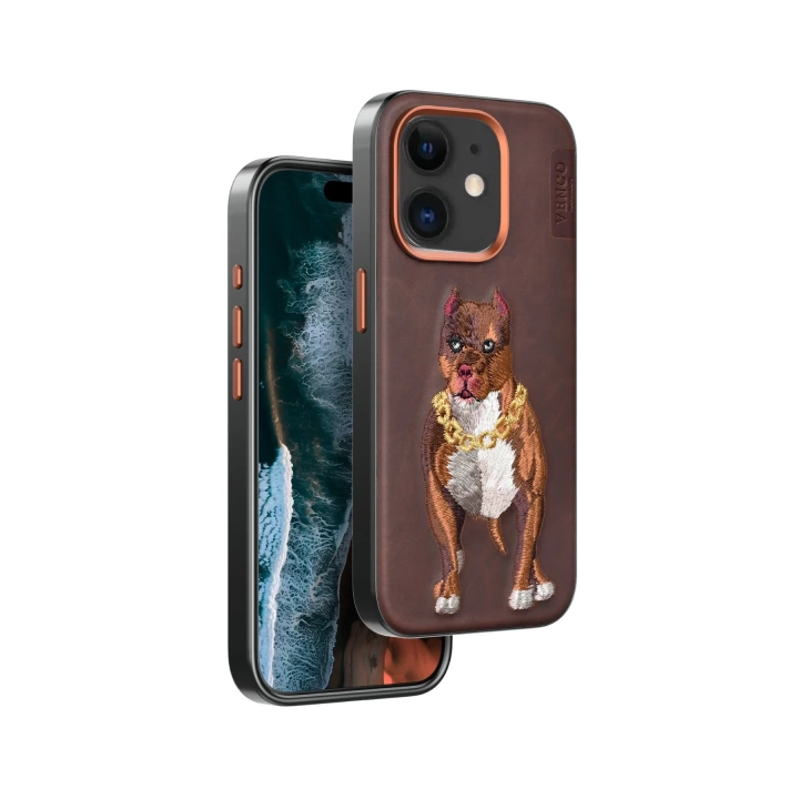 BFS  iPhone 11 Perma Desenli Kapak - Kahverengi