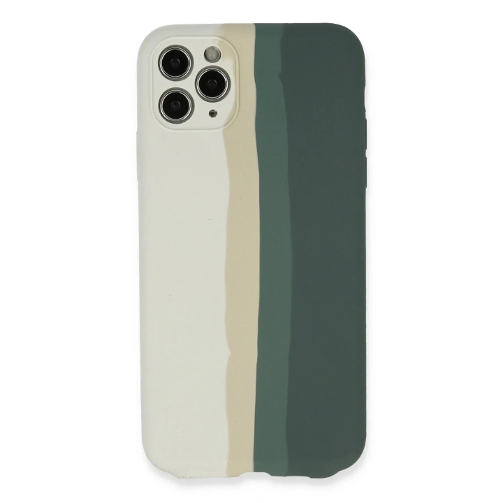 BFS iPhone 11 Pro Kılıf Ebruli Lansman Silikon - Beyaz-Gri