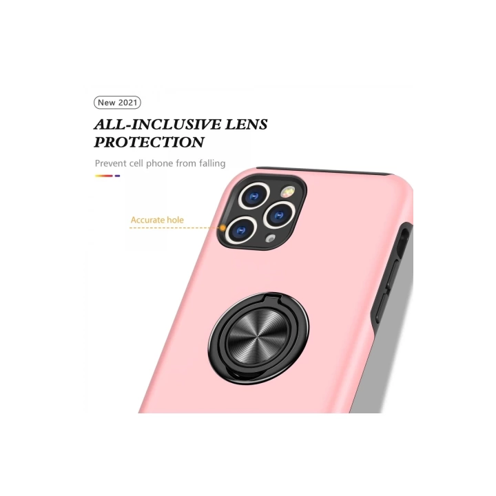 BFS  iPhone 11 Pro Kılıf Elit Yüzüklü Kapak - Pembe
